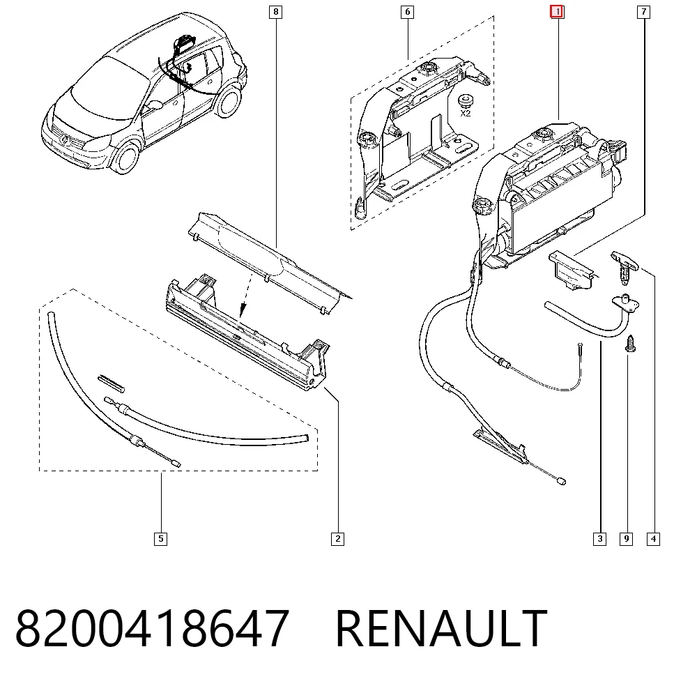 8200418647 Renault (RVI) Unidade de controlo (módulo) do freio de estacionamento eletromecânico