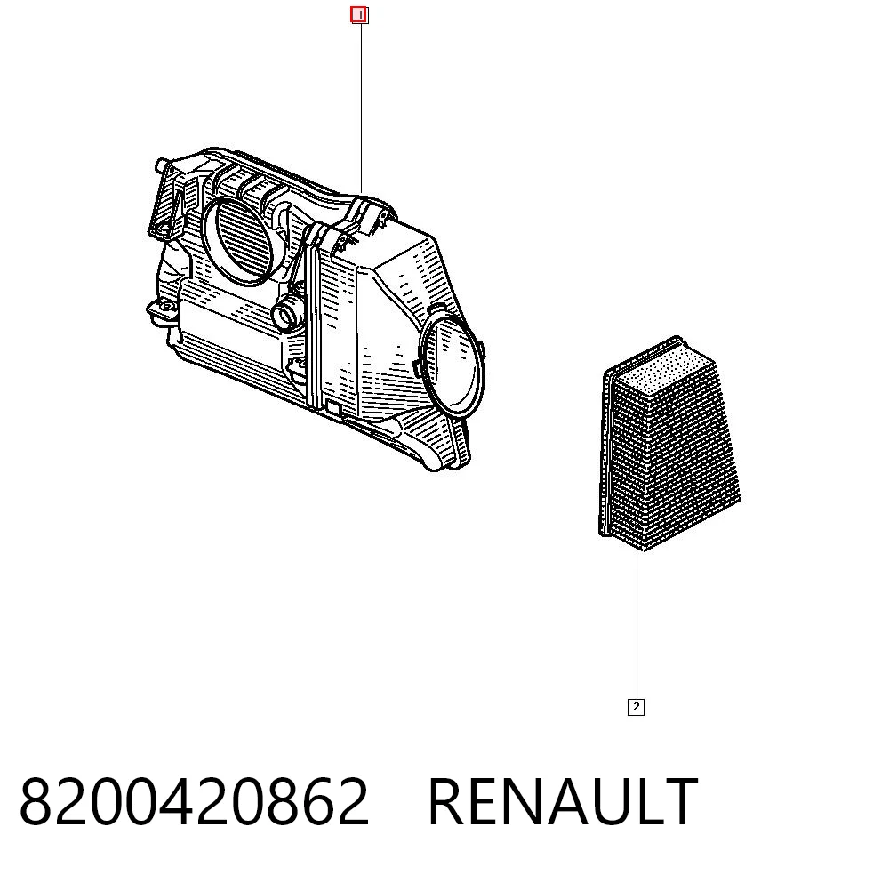 Caixa de filtro de ar Renault Laguna I K56 ao melhor preço