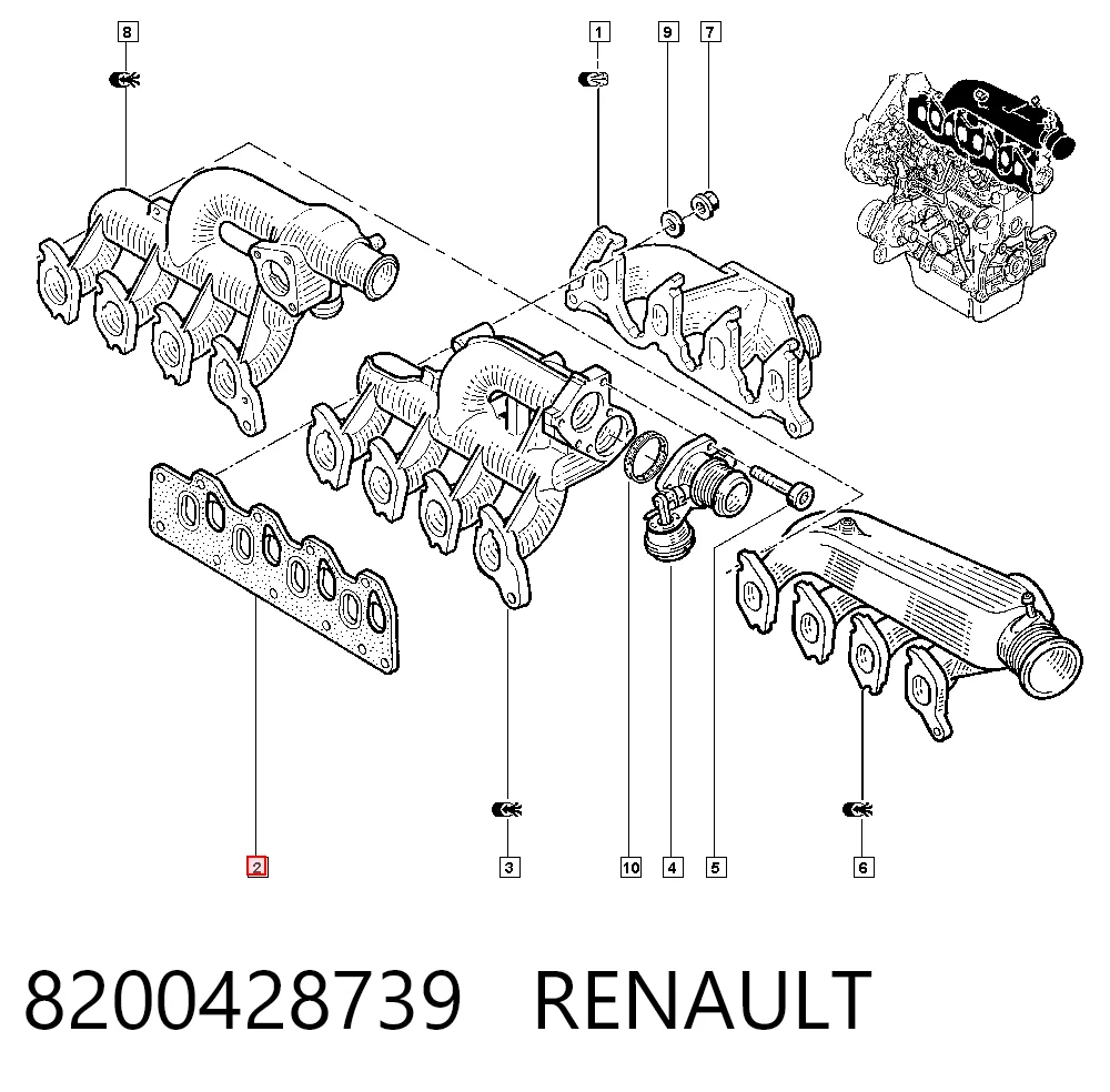 Vedante de tubo coletor de admissão para Volvo S40 I VS