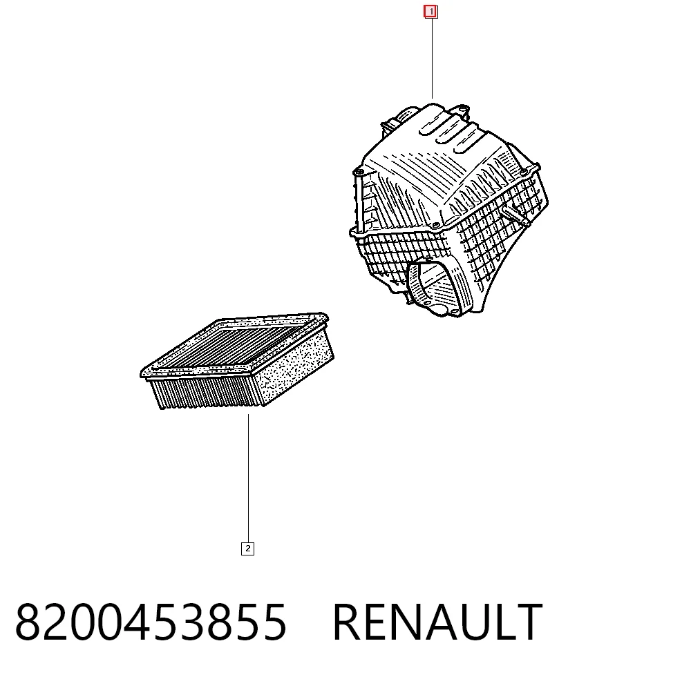 Caixa de filtro de ar para Renault Espace IV JK0
