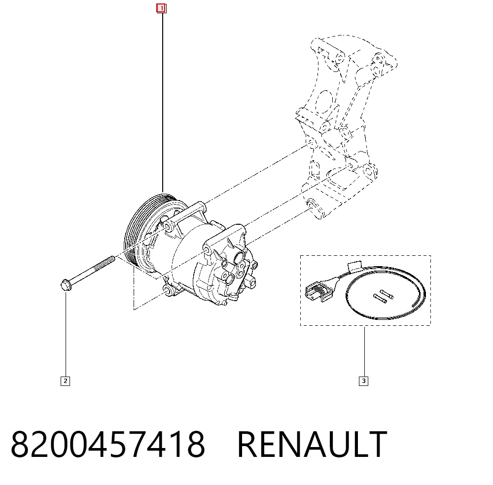 8200457418 Renault (RVI) Compressor de aparelho de ar condicionado