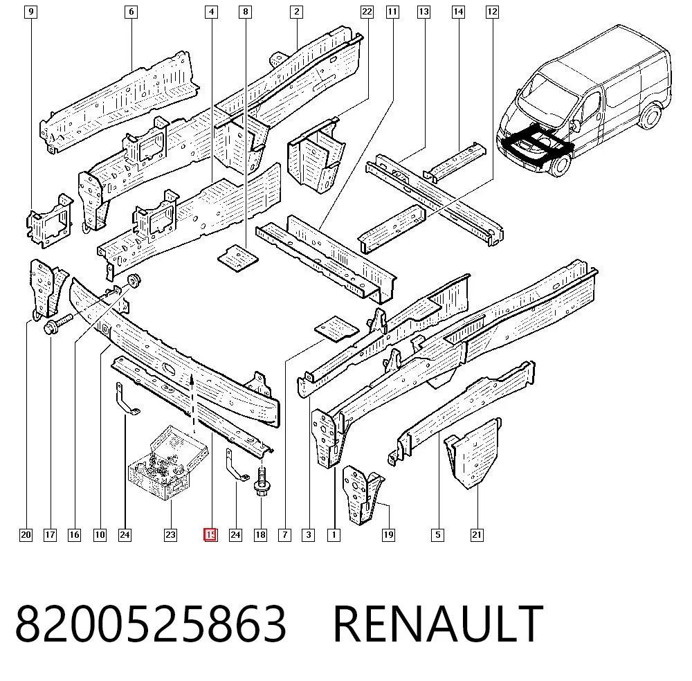 Compre 7436000QAD Nissan/Infiniti Suporte inferior do radiador (painel de montagem de fixação das luzes)
