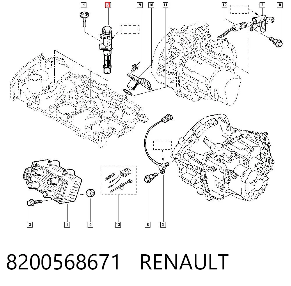 8200568671 Renault (RVI) Bobina de ignição