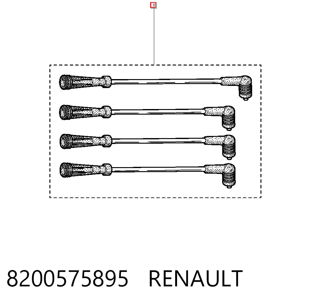 8200575895 Renault (RVI) Fios de alta voltagem, kit