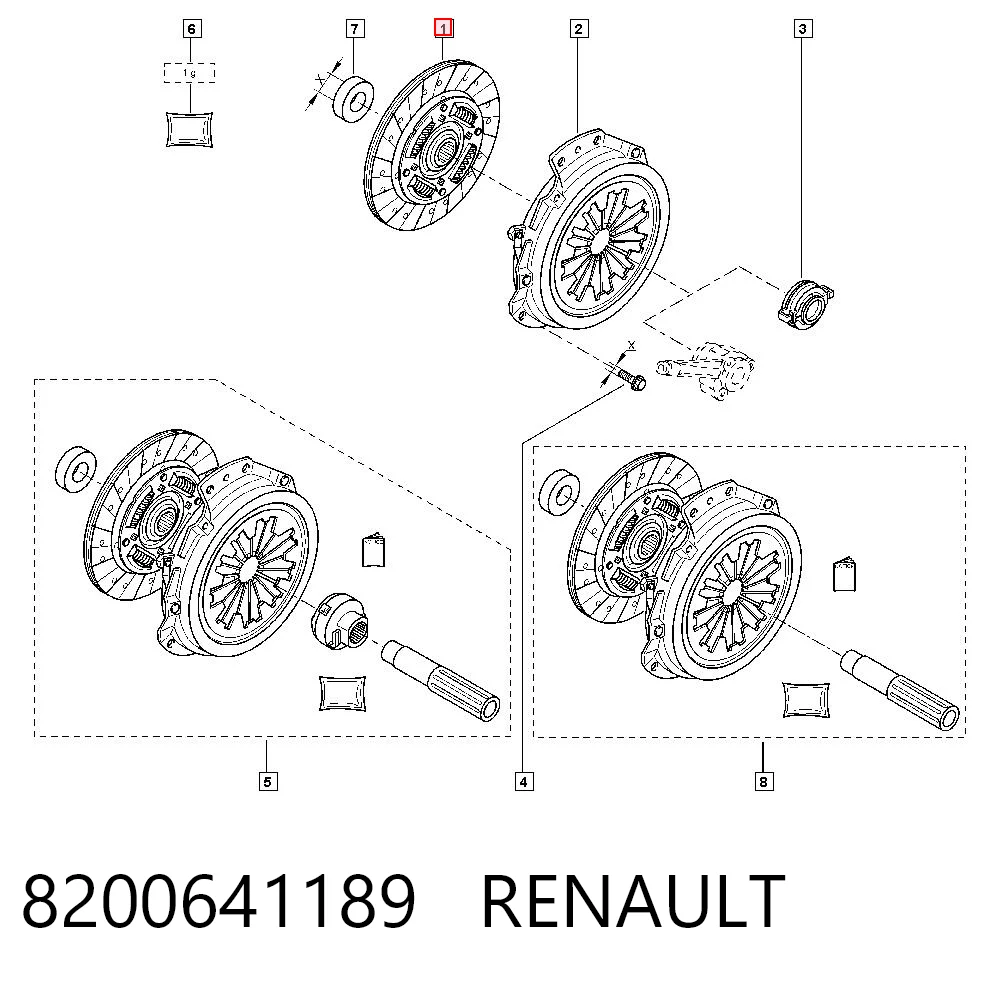 Disco de embraiagem para Renault Laguna III BT0, BT1