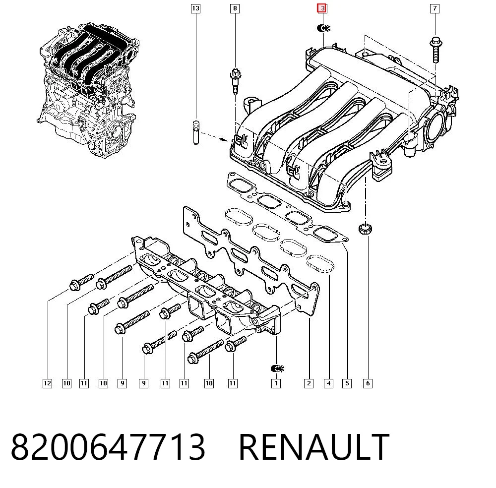 Tubo coletor de admissão Renault Clio III BR01, CR01 ao melhor preço