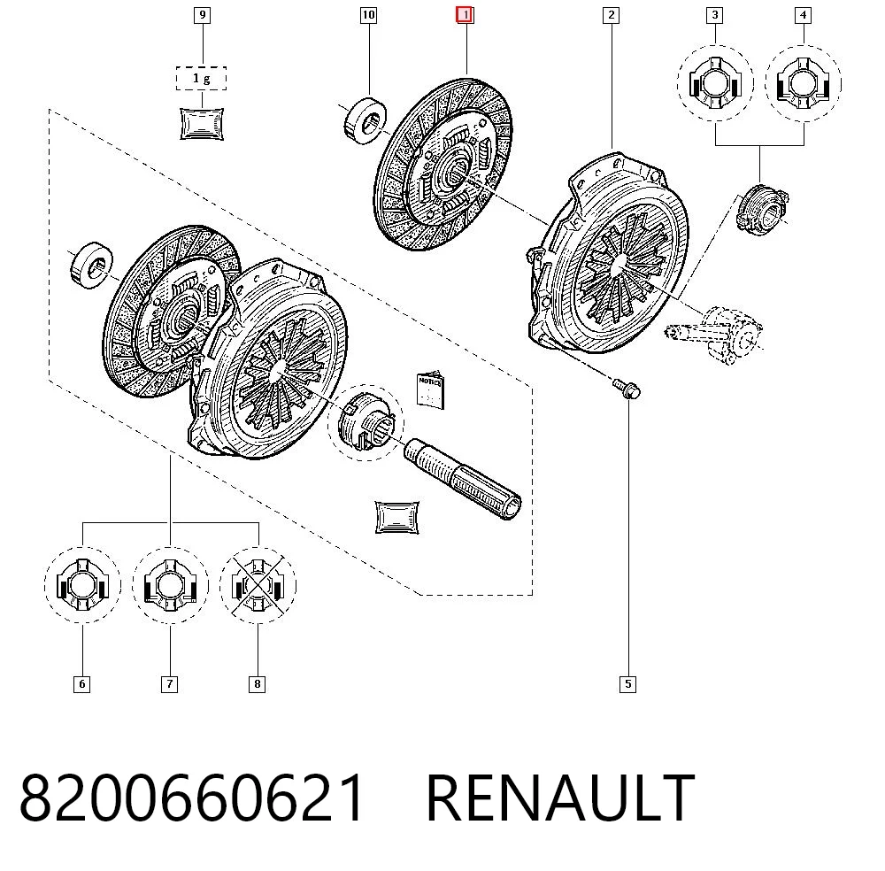  Disco de embraiagem Renault Clio SYMBOL sedan (LB0, LB1, LB2) (1998 - 2008) SYMBOL