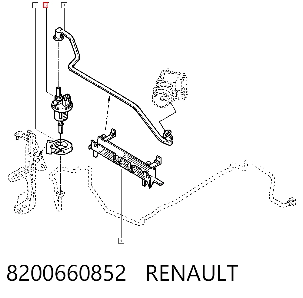 8200660852 Renault (RVI) Válvula de adsorvedor dos vapores de combustível