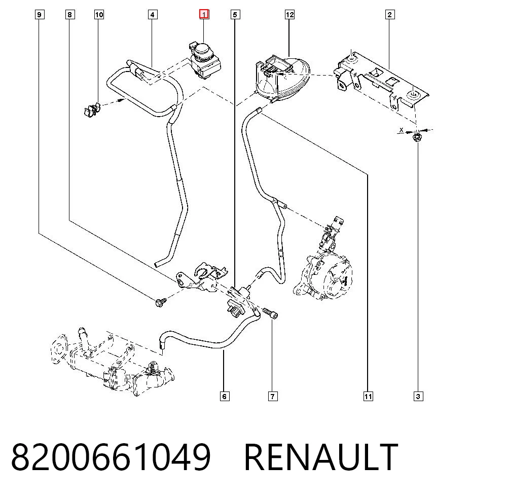 8200661049 Renault (RVI) Convertidor de pressão (solenoide) de supercompressão