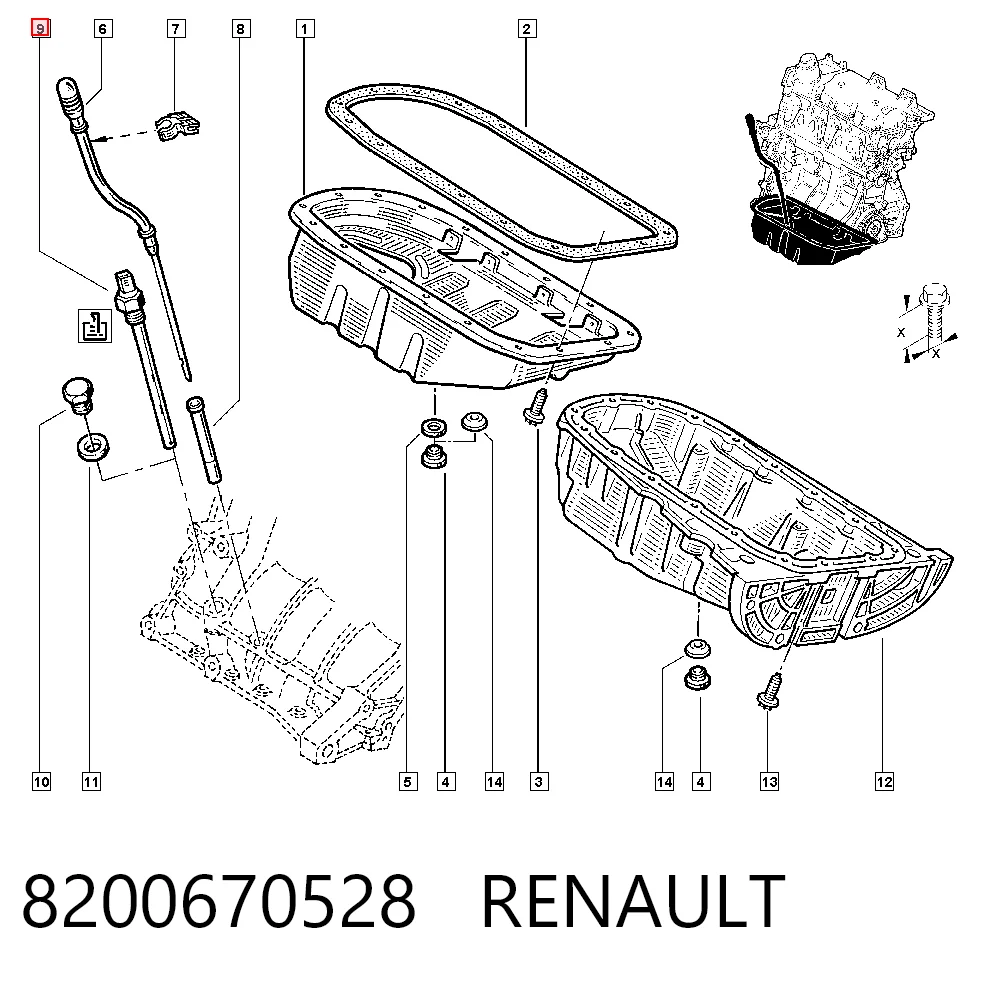 Sensor do nível de óleo de motor Renault Twingo I C06 ao melhor preço