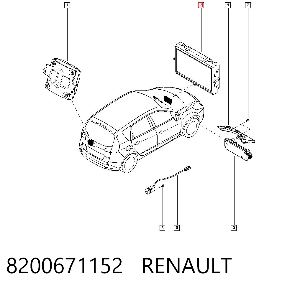 Mostrador multifuncional Renault Scenic GRAND III JZ0, JZ1