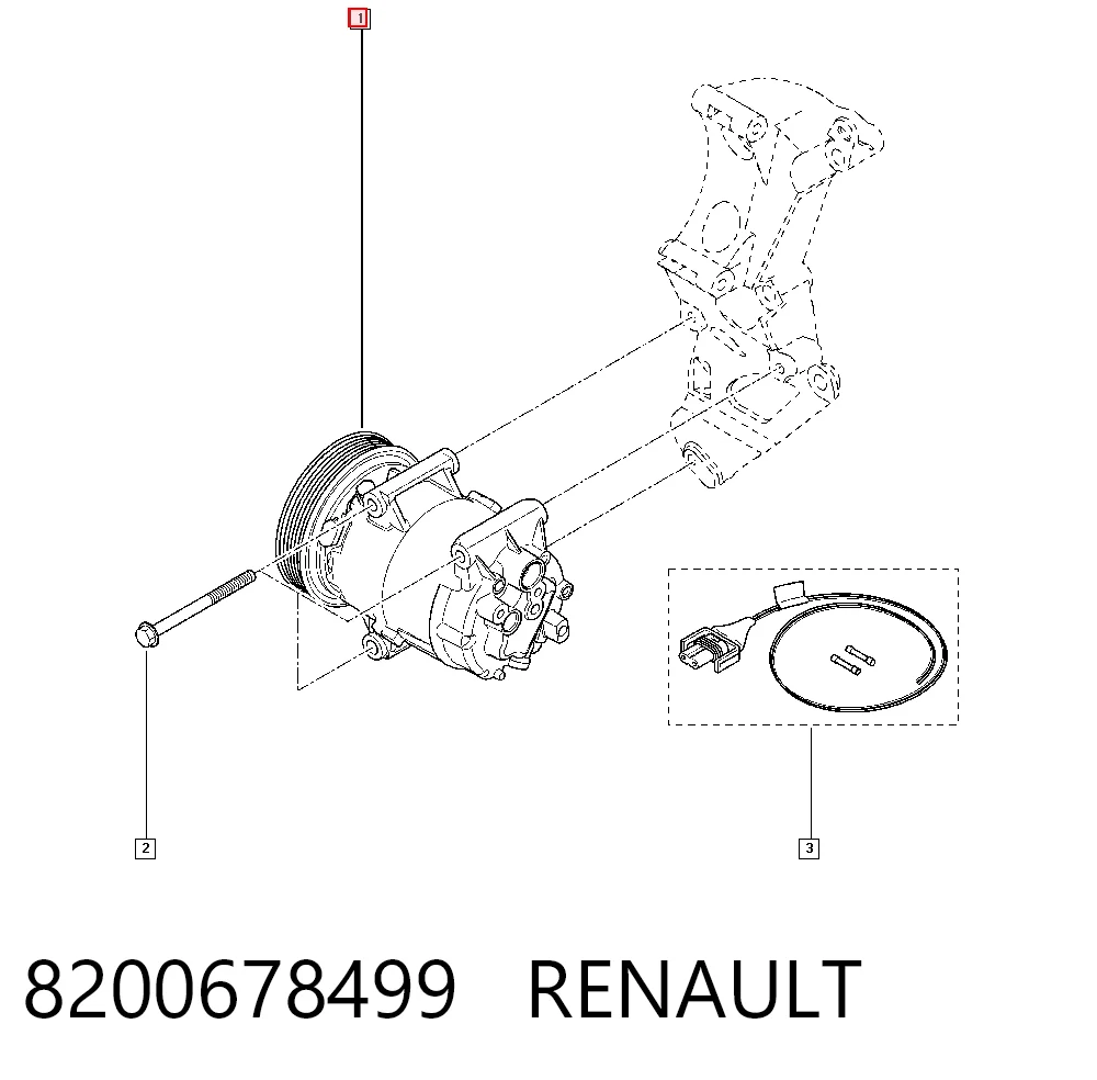 8200678499 Renault (RVI) Compressor de aparelho de ar condicionado