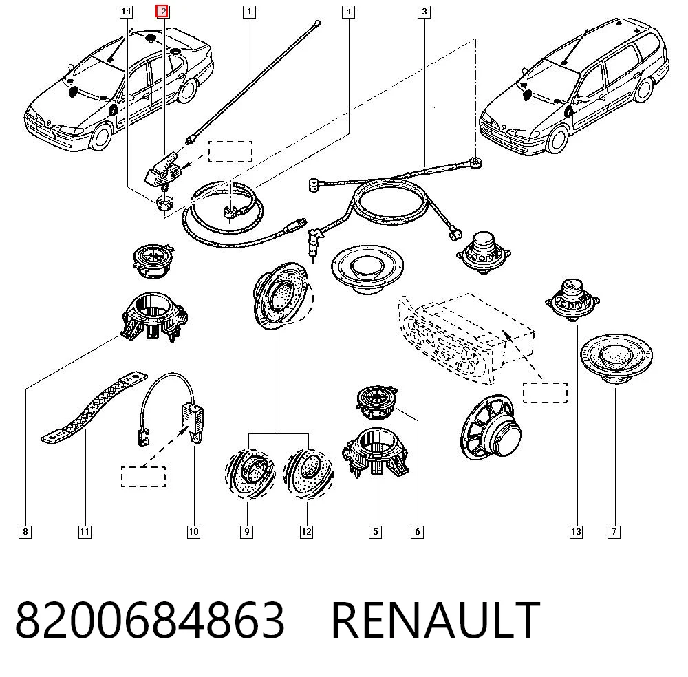 Antena Renault Clio  LB0, LB1, LB2 ao melhor preço