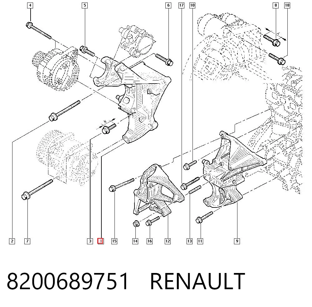 Consola do gerador para Renault Trafic II FL
