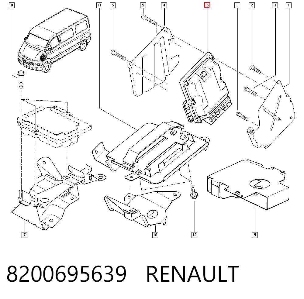 Módulo de direção (Centralina eletrônica) de motor Renault Master II HD, FD
