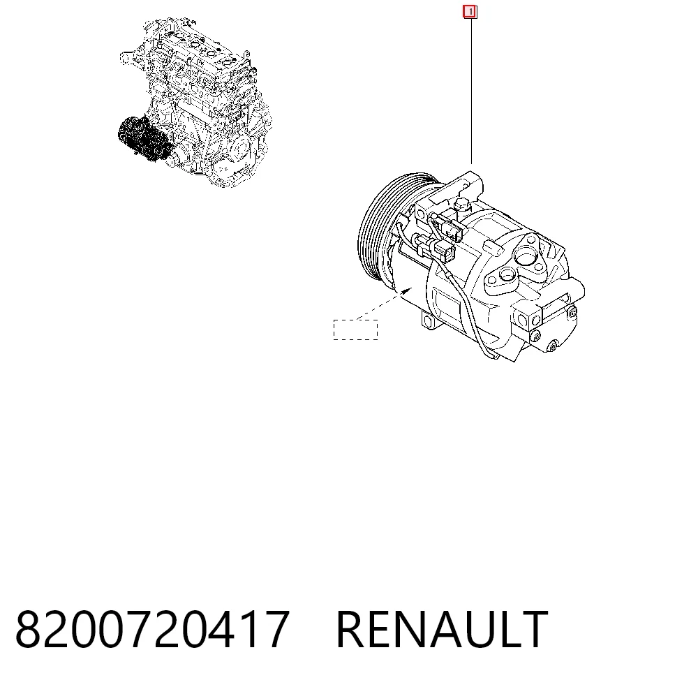 8200720417 Renault (RVI) Compressor de aparelho de ar condicionado