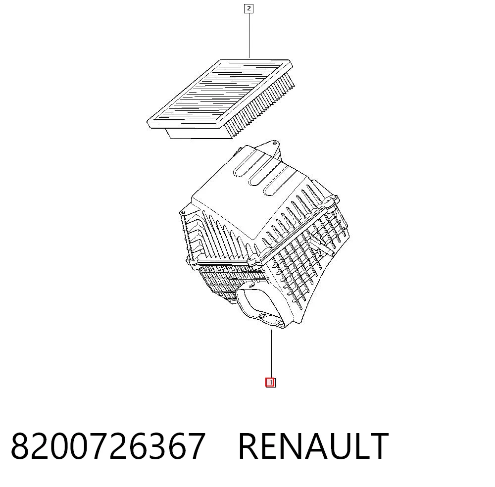  Caixa de filtro de ar Renault Espace IV monovolume (JK0) (2002 - 2015) IV