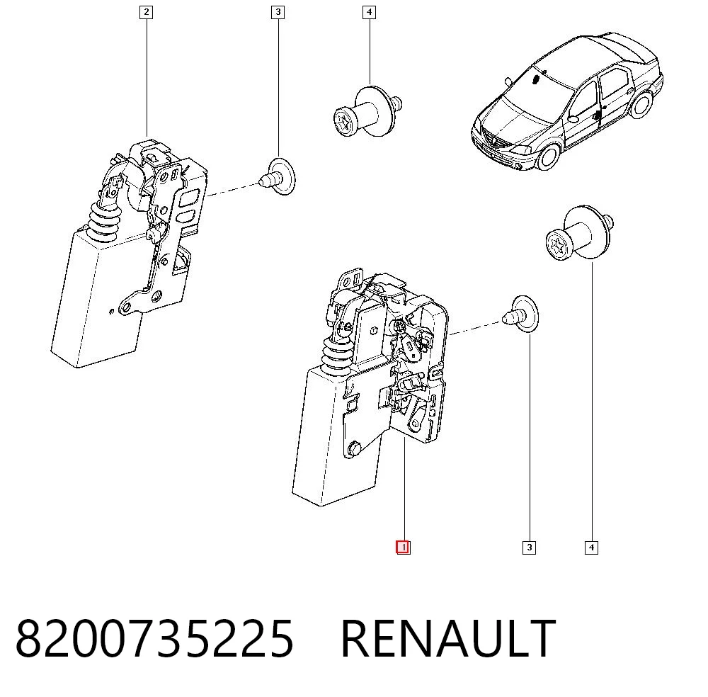 Fecho da porta dianteira esquerda Dacia Duster  HS ao melhor preço