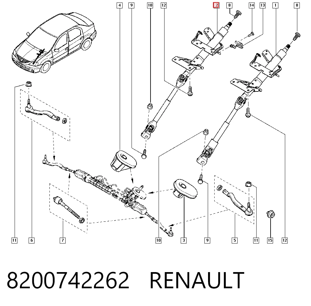 Compre Coluna da direção Dacia Logan 1