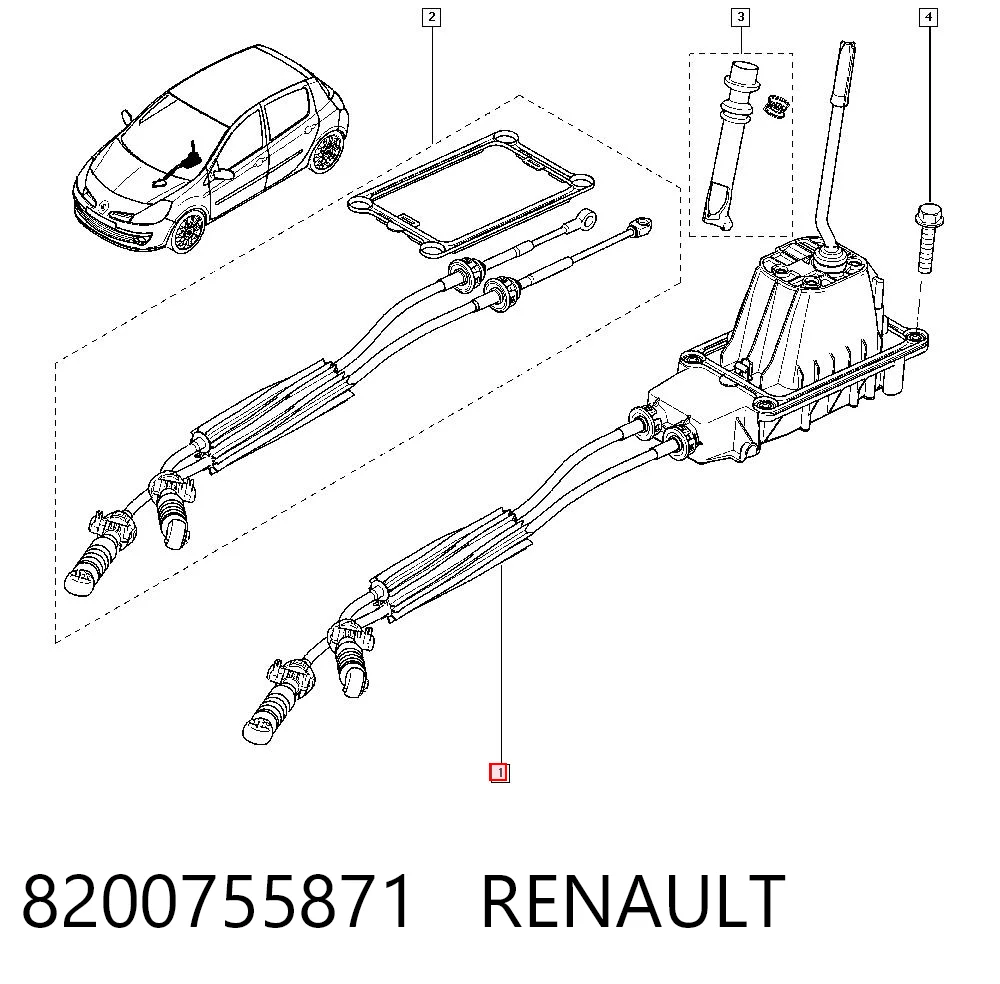 Cabo de mudança duplo Dacia Duster HM ao melhor preço