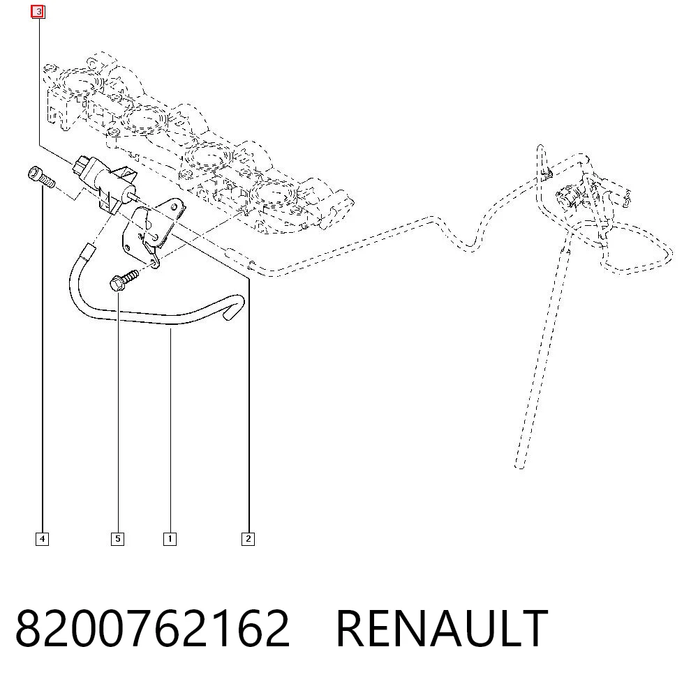 8200762162 Renault (RVI) Válvula solenoide de regulação de comporta EGR