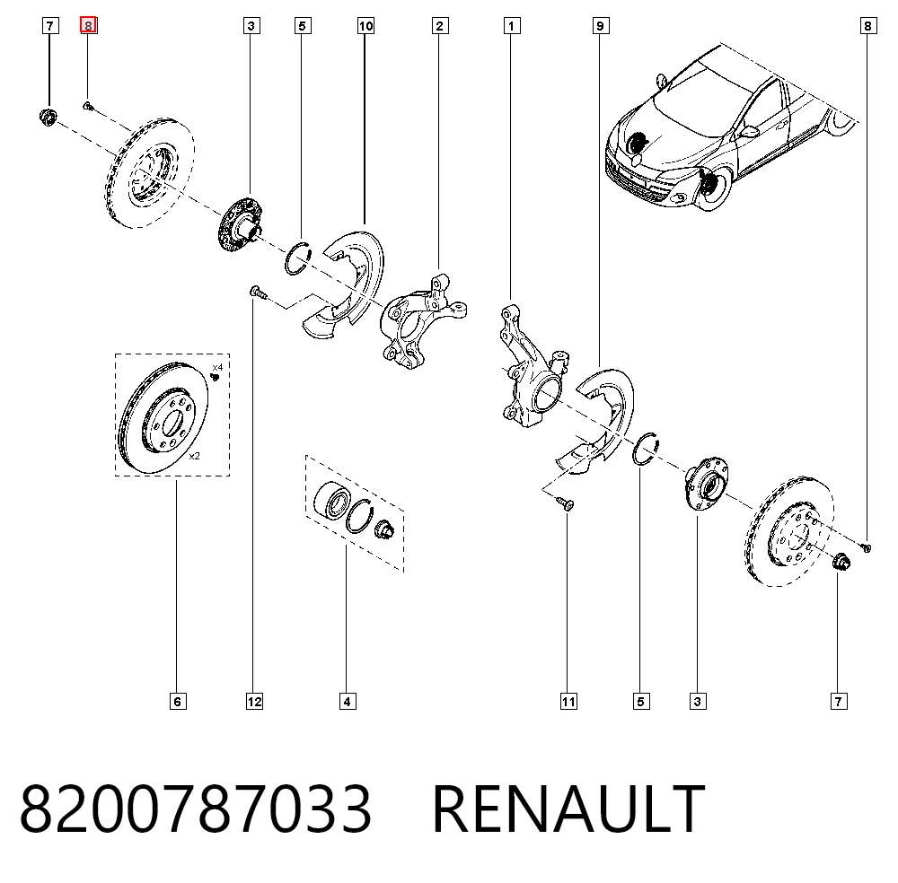 Parafuso do freio de disco Renault DUSTER I HS ao melhor preço