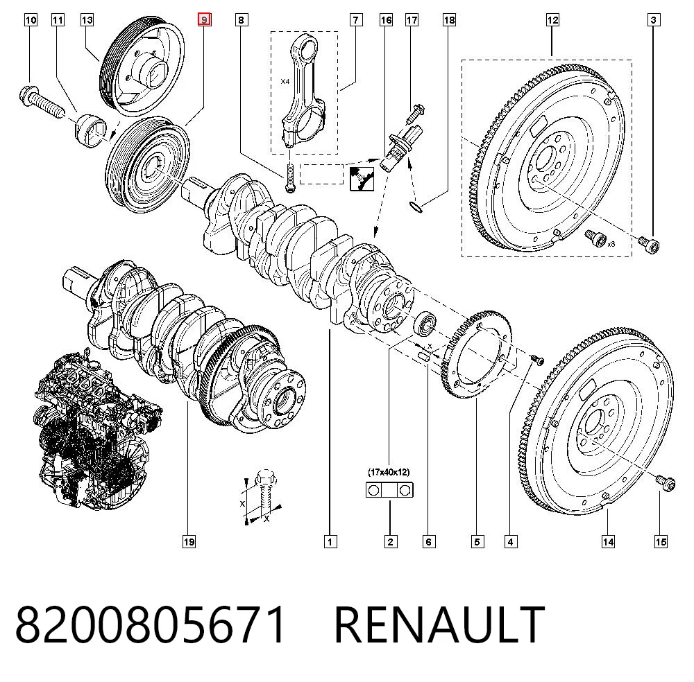 Polia de cambota para Renault Master FV