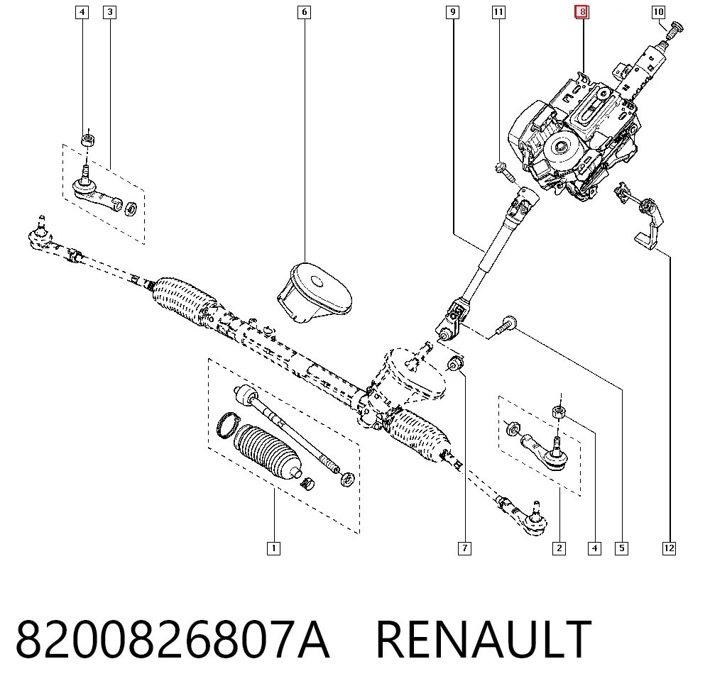 Compre Coluna da direção Renault Clio 3