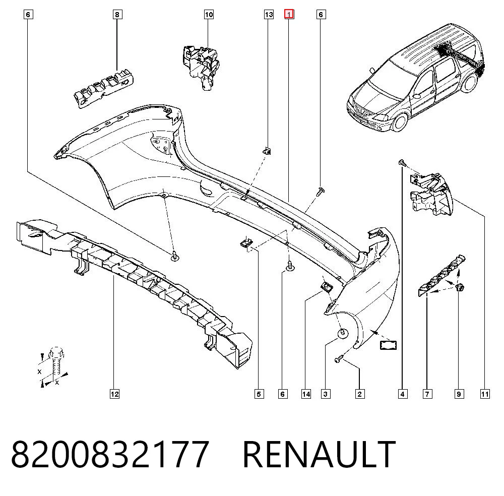 Pára-choque traseiro Renault LOGAN I KS ao melhor preço