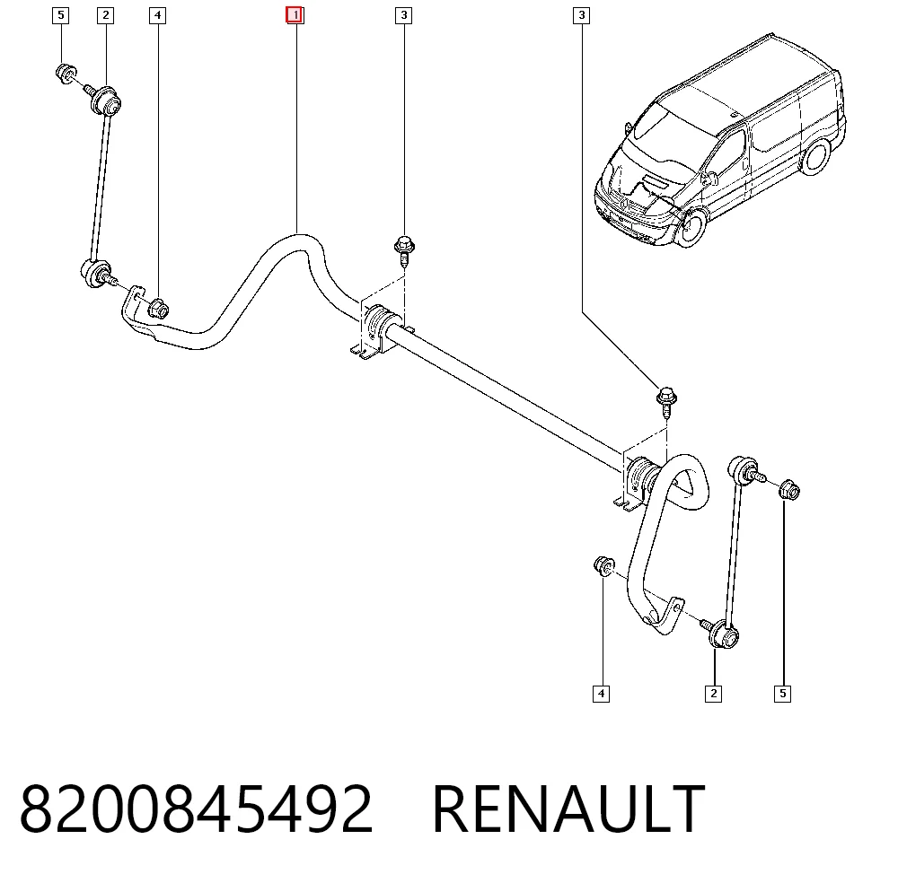 93456353 General Motors Estabilizador dianteiro