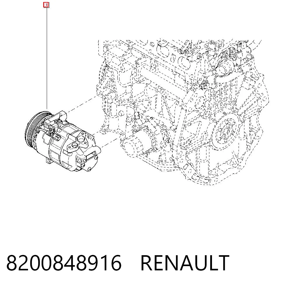 8200848916 Renault (RVI) Compressor de aparelho de ar condicionado