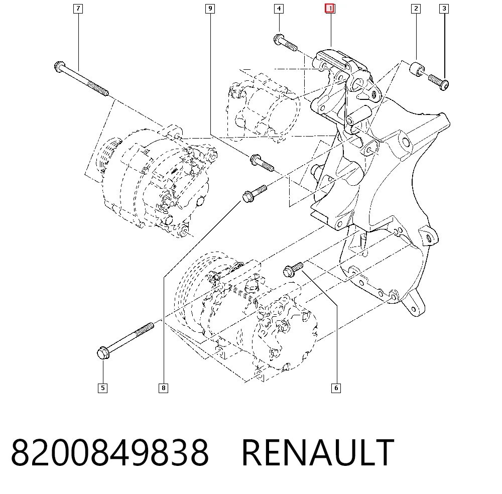 Consola do gerador para Renault Kangoo II FW0
