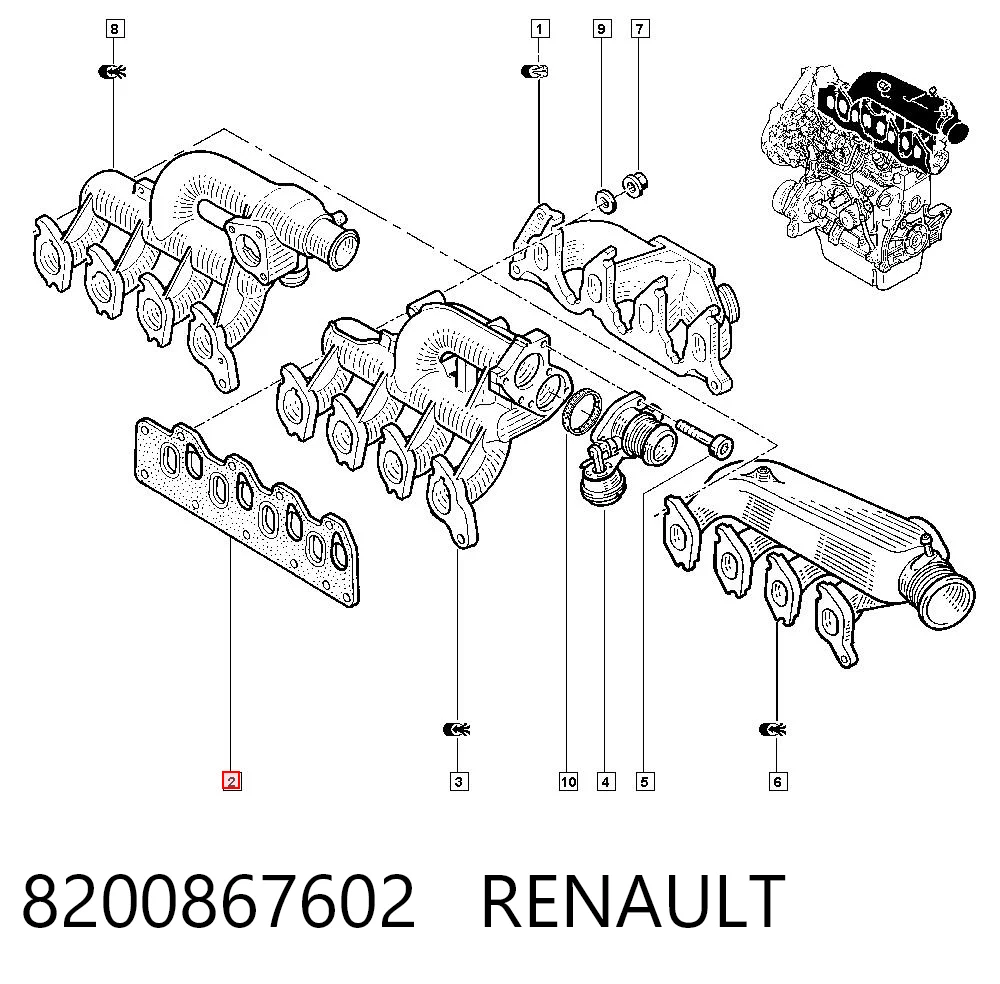 Vedante de tubo coletor de admissão Volvo S40 I VS