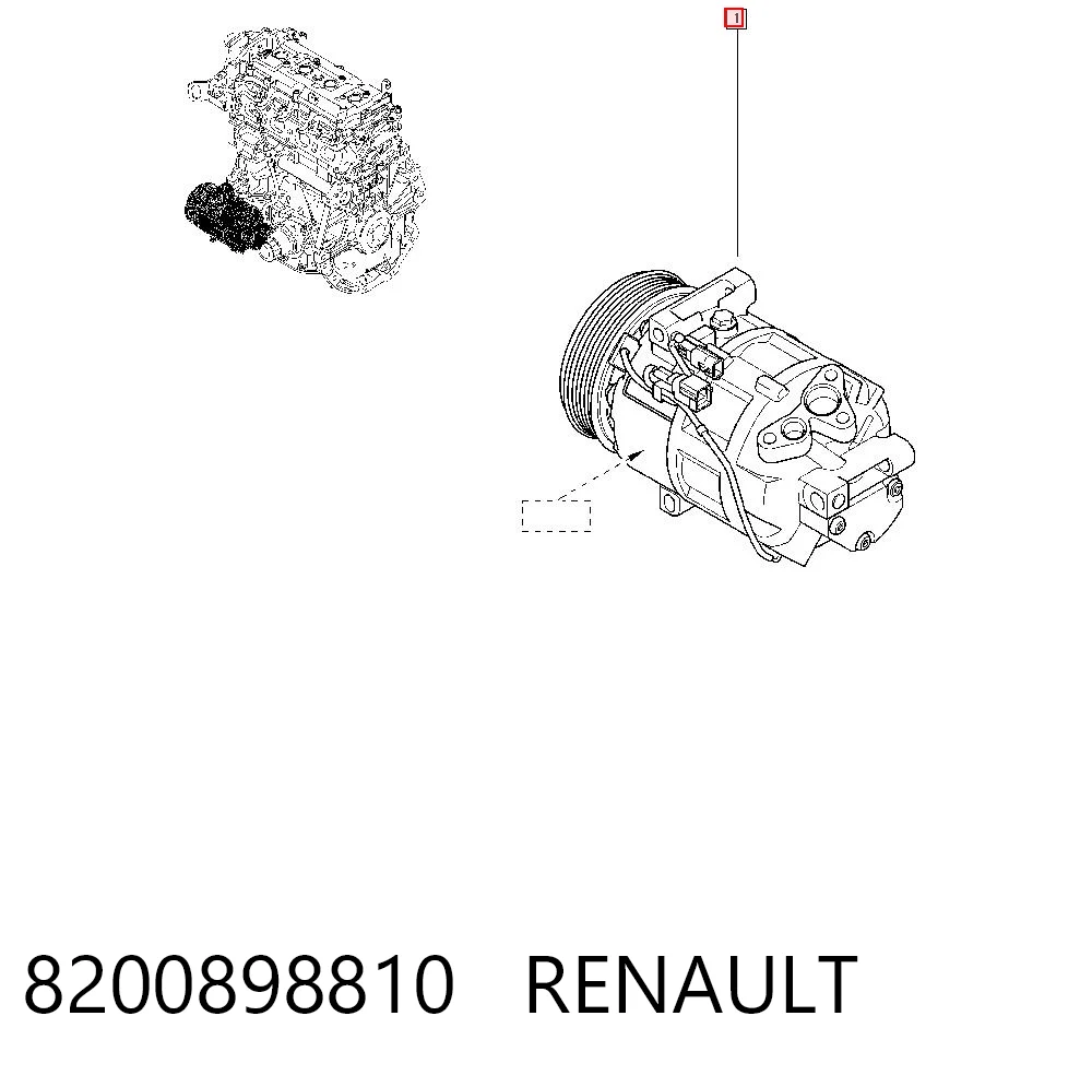 8200898810 Renault (RVI) Compressor de aparelho de ar condicionado