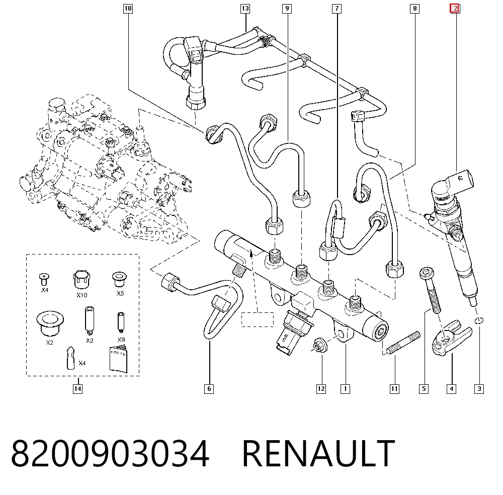 8200903034 Renault (RVI) Injetor de injeção de combustível