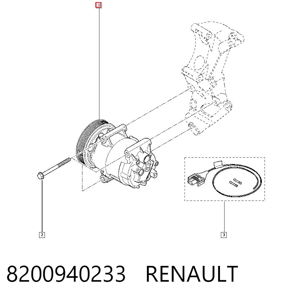 8200940233 Renault (RVI) Compressor de aparelho de ar condicionado