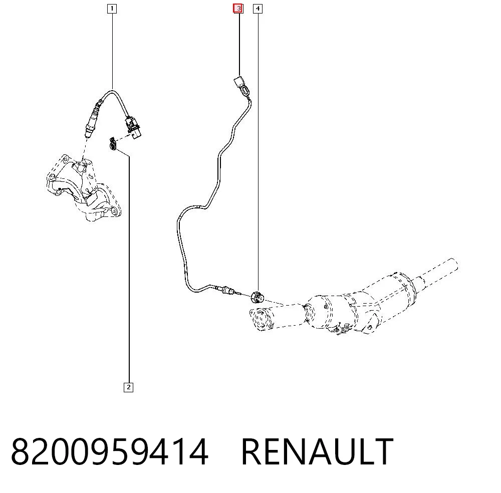 93865958 Opel Sensor de temperatura dos gases de escape (GE), de filtro de partículas diesel