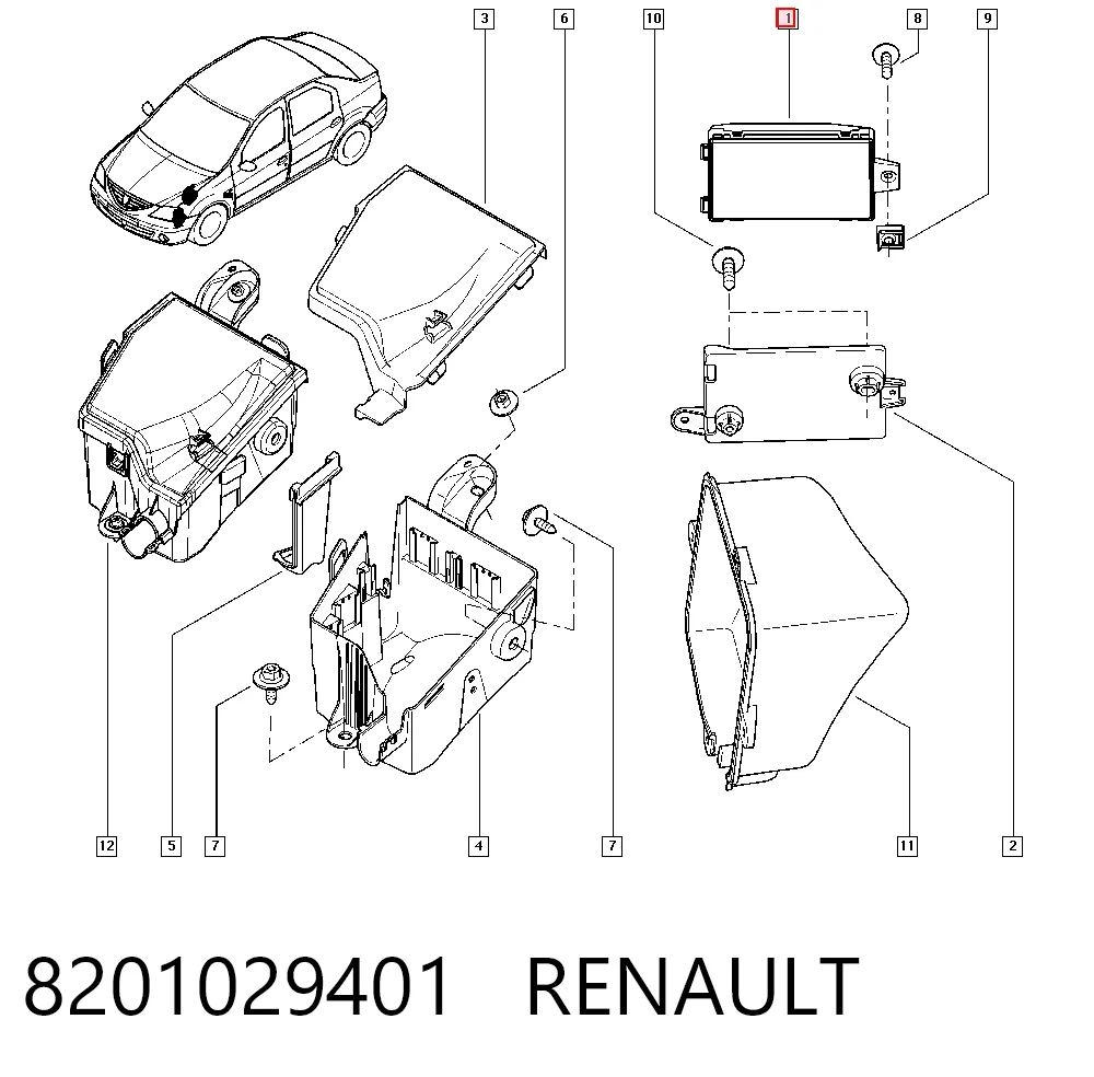 Unidade de conforto para Renault DUSTER I HS