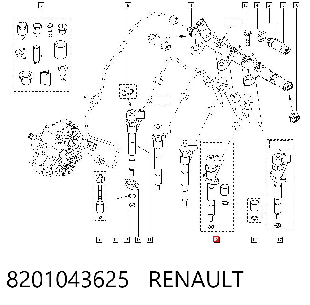 8200112289 VAG Injetor de injeção de combustível