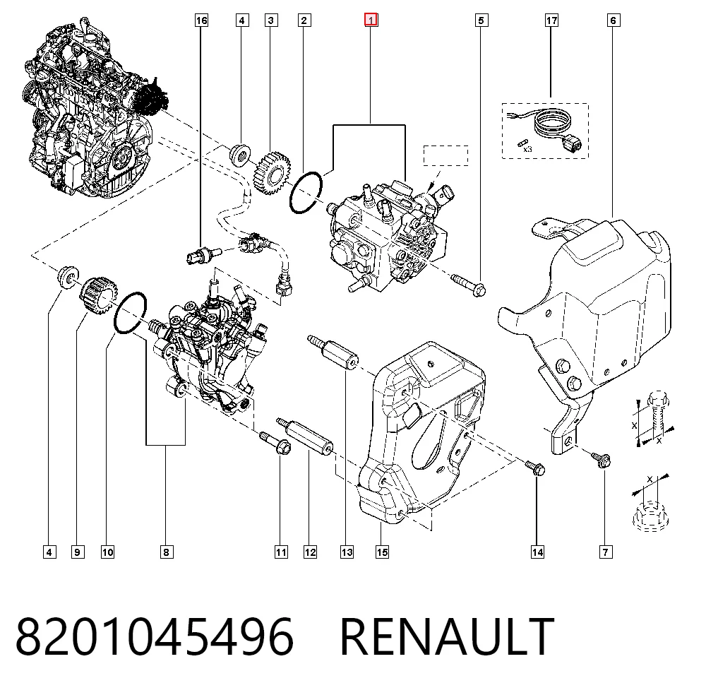 Bomba de combustível de pressão alta para Renault Master III FV