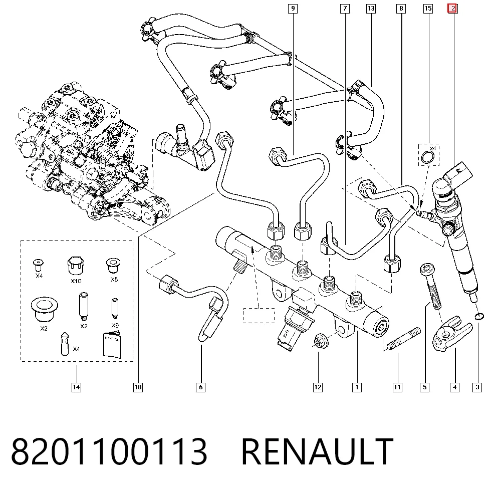 8201100113 Renault (RVI) Injetor de injeção de combustível