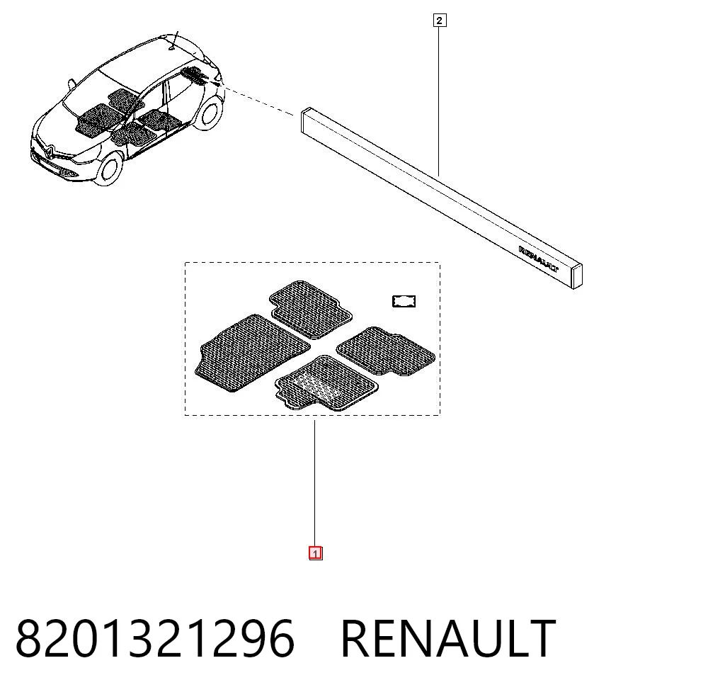 Tapetes dianteiros + traseiros, kit Renault Clio IV BH ao melhor preço