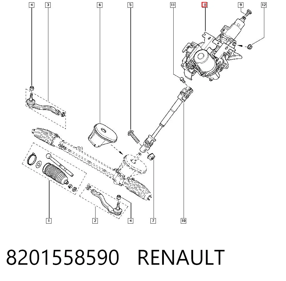 Compre 8200932439 VAG Coluna da direção