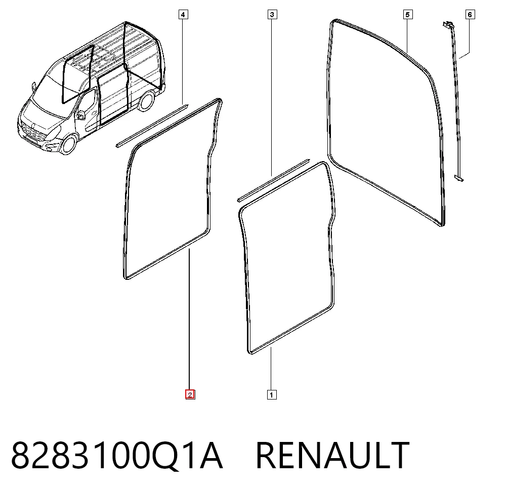Vedação da porta lateral (deslizante) 95527848 Peugeot/Citroen