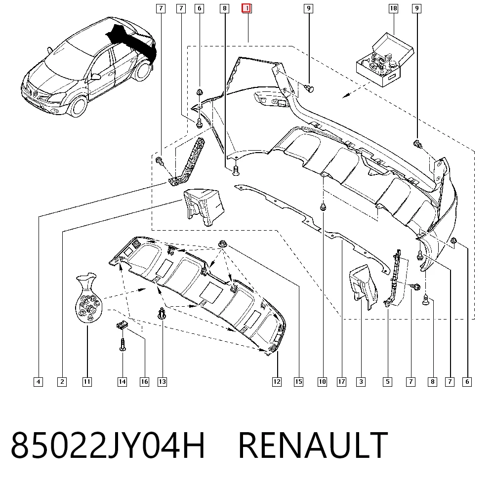 Compre Pára-choque traseiro Renault Koleos 
