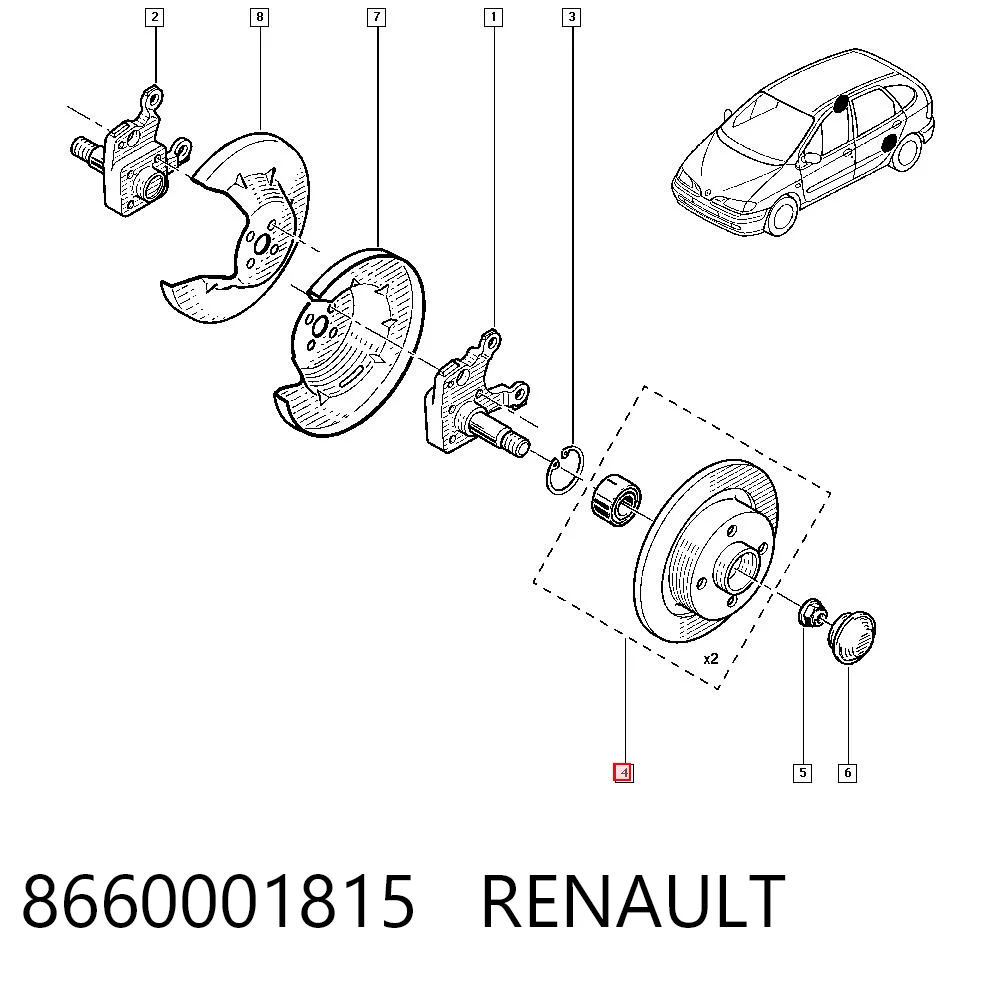 Disco do freio traseiro Renault Scenic I JA0, JA1, FA0 ao melhor preço
