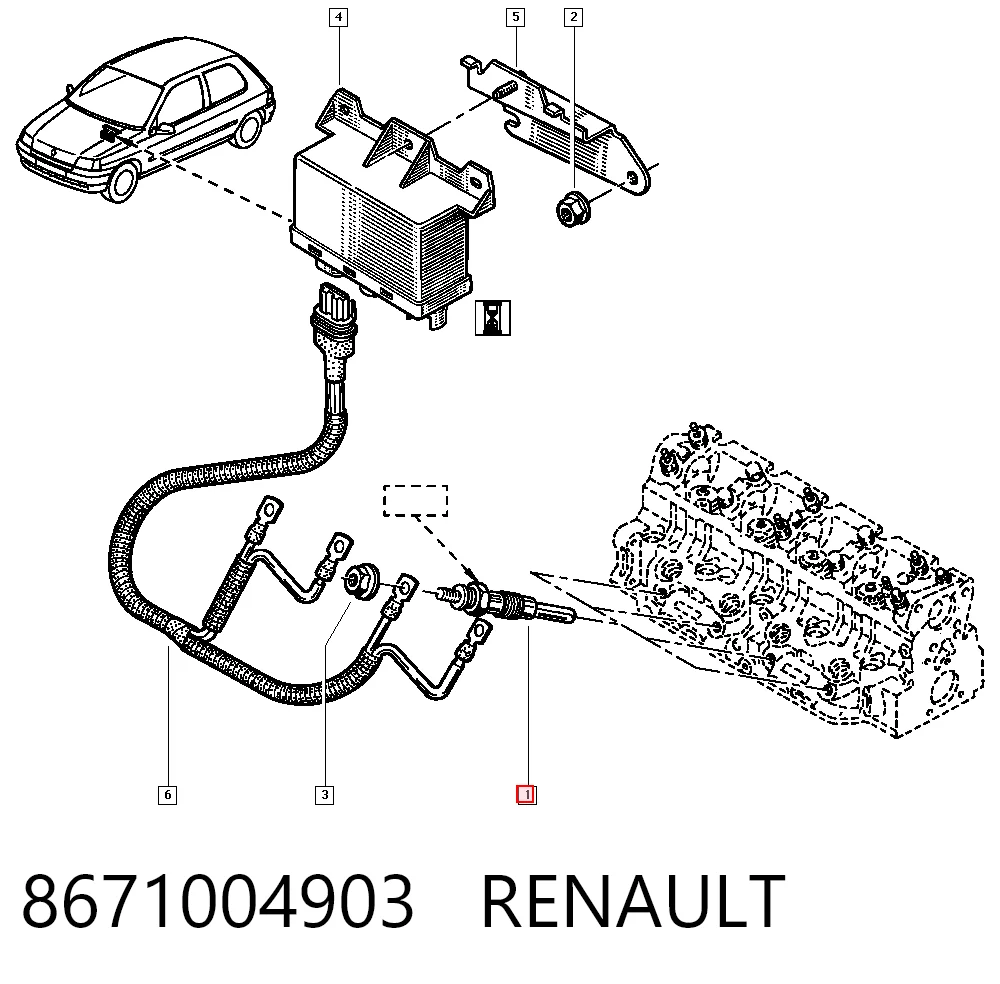Vela de incandescência Renault Trafic  P6 ao melhor preço