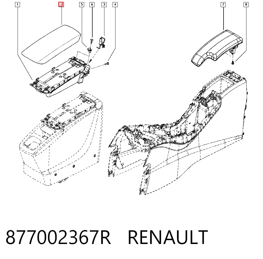 Braço de consola central Renault Scenic III JZ0, JZ1 ao melhor preço