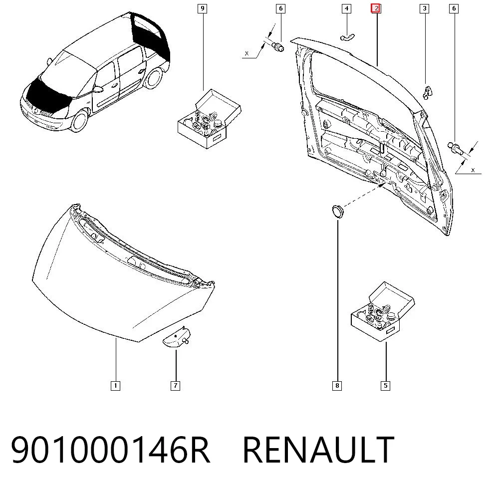 Porta traseira (3ª/5ª porta-malas (tampa de alcapão) para Renault Espace IV JK0