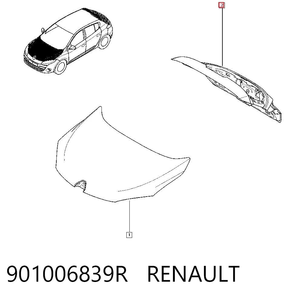 Porta traseira (3ª/5ª porta-malas (tampa de alcapão) Renault Fluence  B3 ao melhor preço
